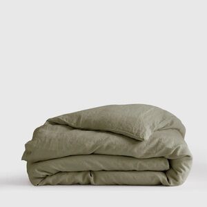 Quince European Linen King Duvet Cover - Willowleaf